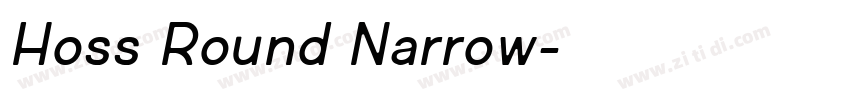 Hoss Round Narrow字体转换